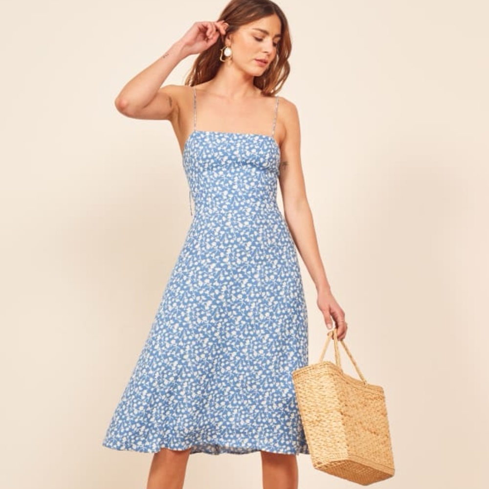 NWT Reformation Peach Marie Dress - Picture 7 of 8